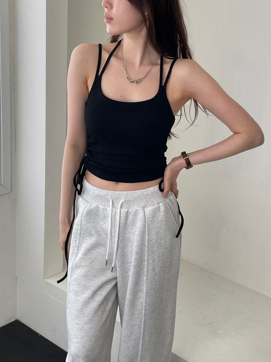 吊帶蝴蝶結Top (內附胸墊)