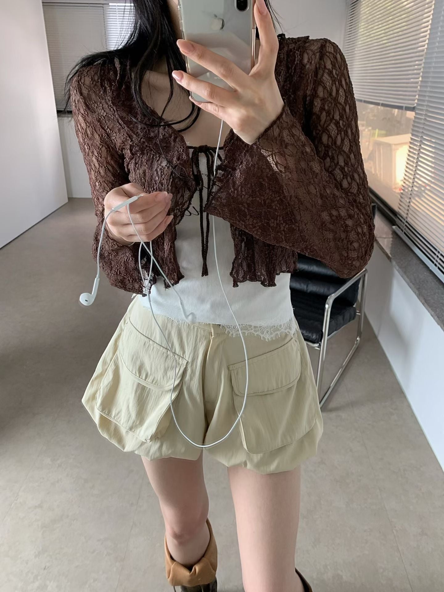透膚蕾絲外套