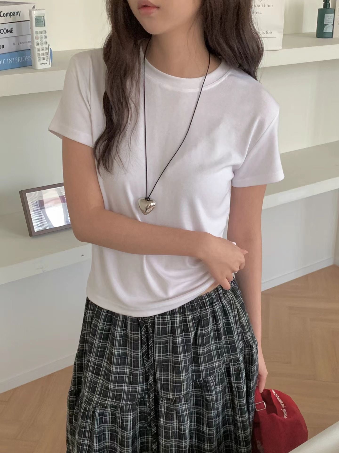 圓領純色短袖Tee