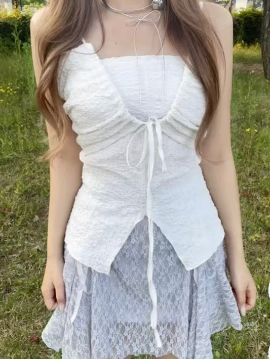 皺感紋理修身上衣