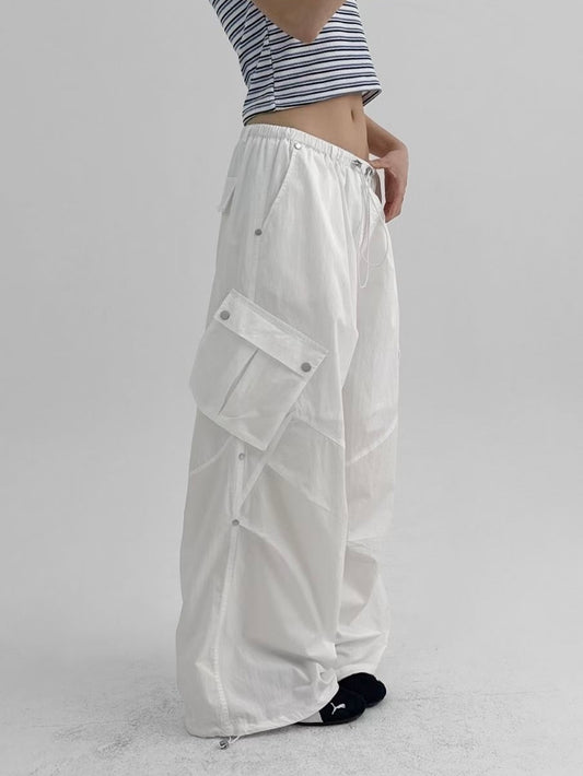 休閒口袋尼龍長褲