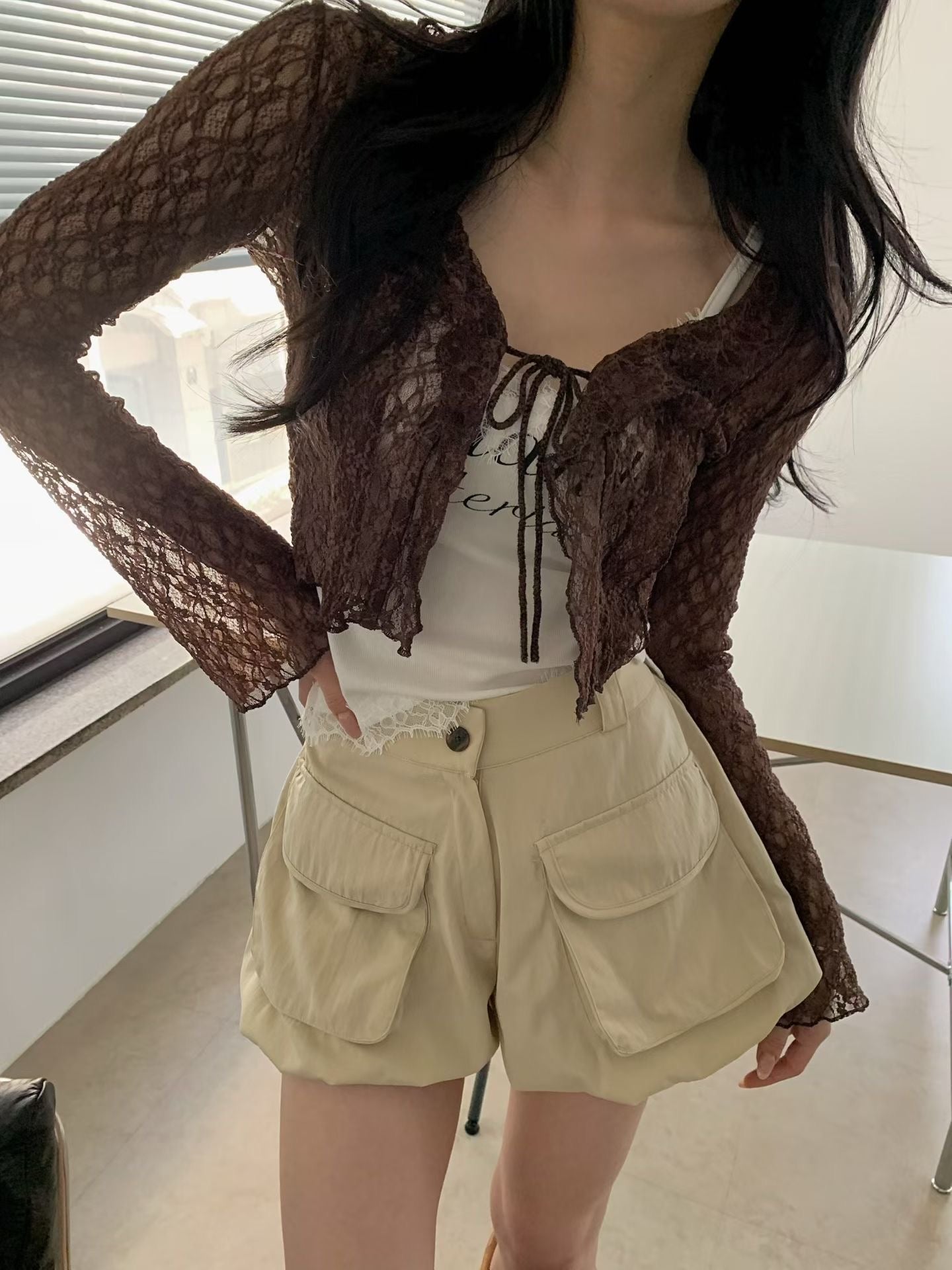 透膚蕾絲外套