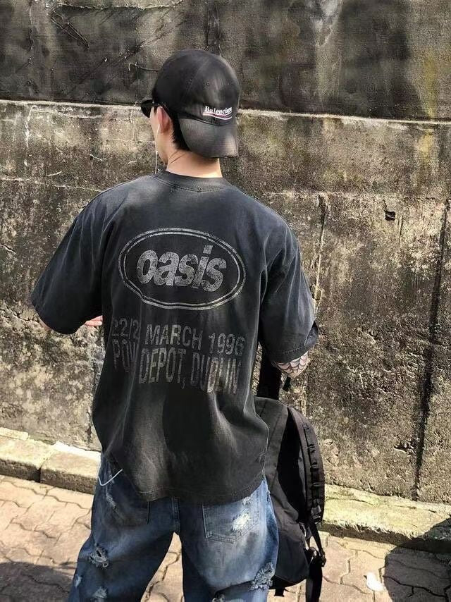 復古做舊感unisex Tee