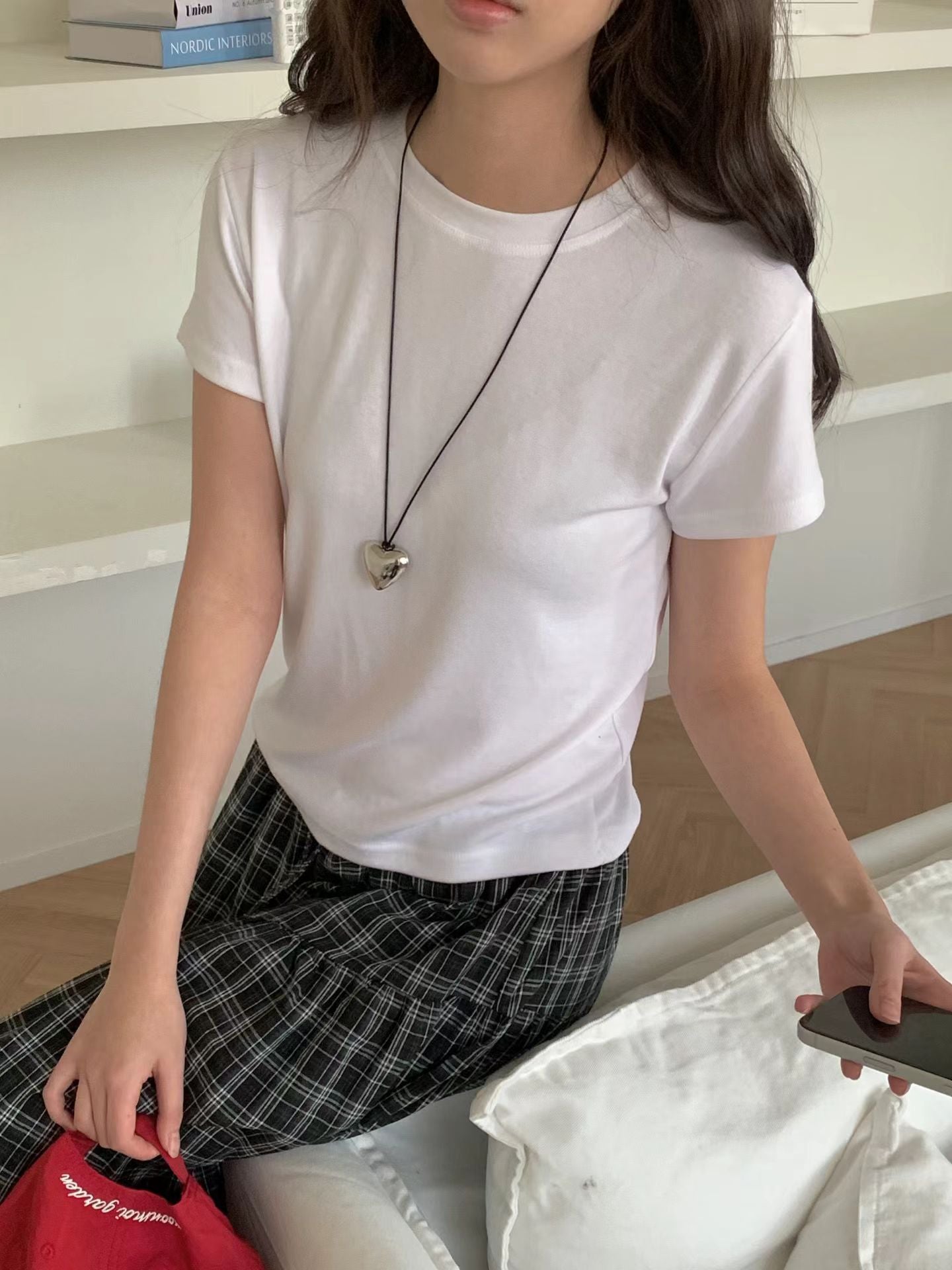 圓領純色短袖Tee