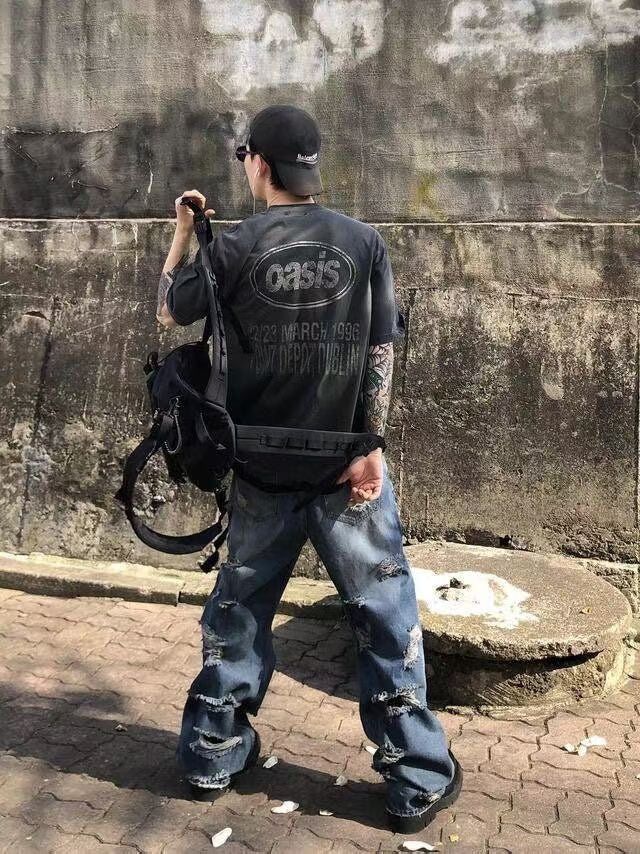 復古做舊感unisex Tee