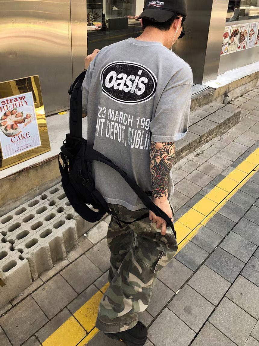 復古做舊感unisex Tee