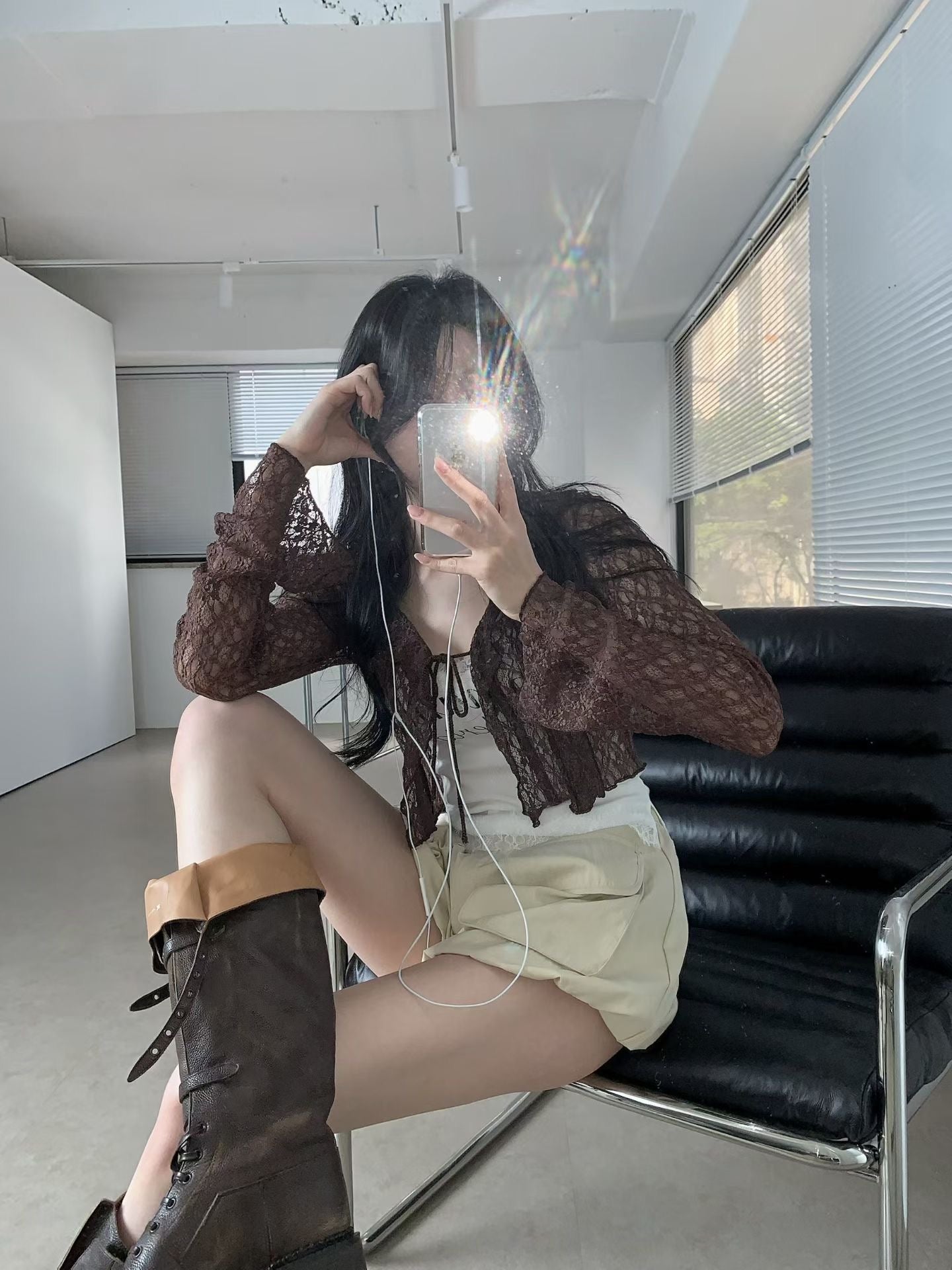 透膚蕾絲外套