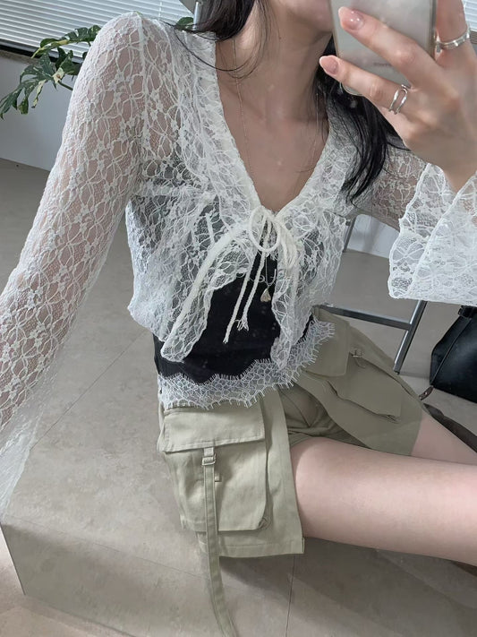 透膚蕾絲外套