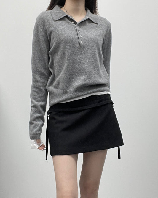 顯瘦高腰A字西裝裙