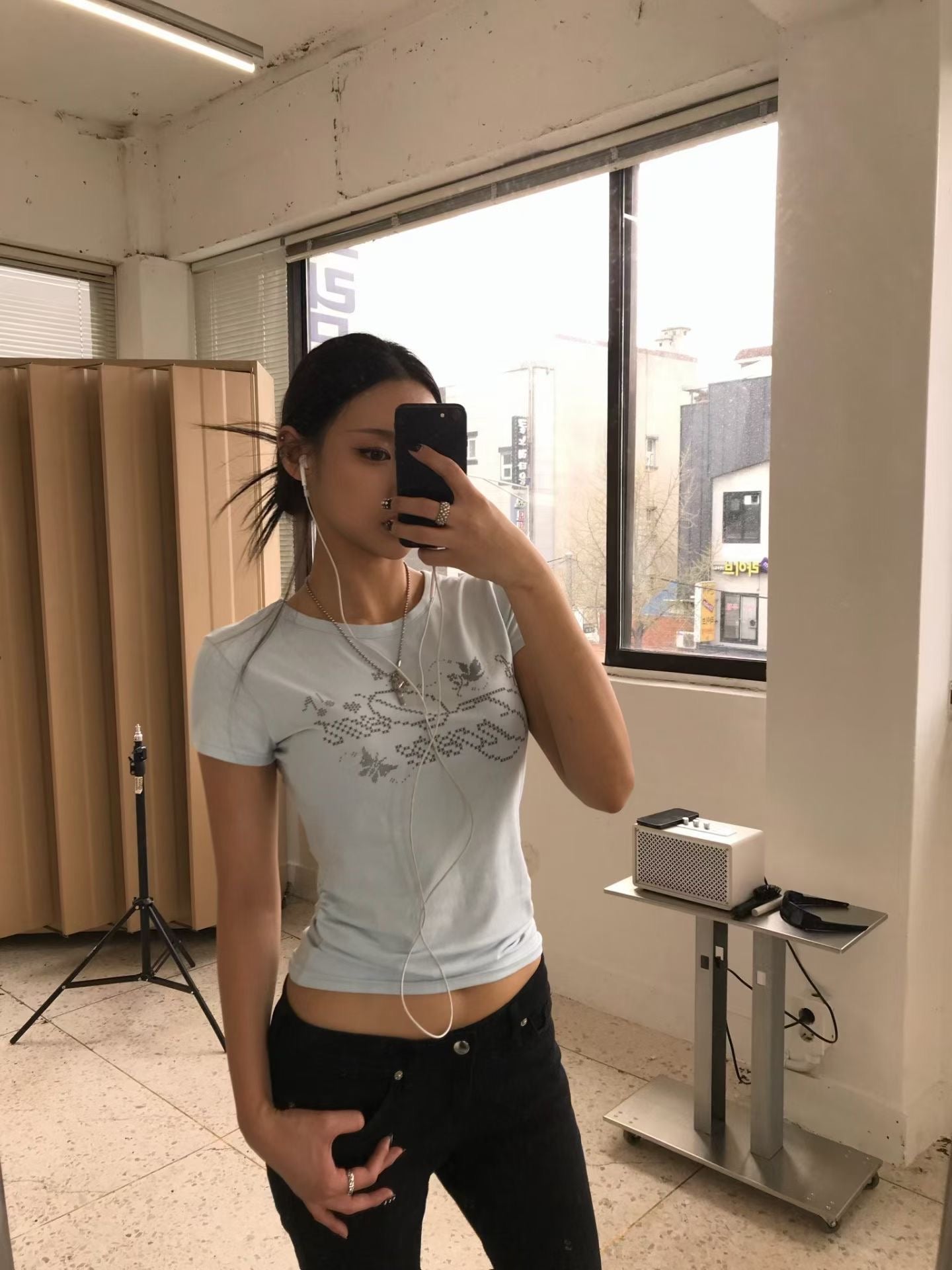 像素風圖案印花短袖Tee