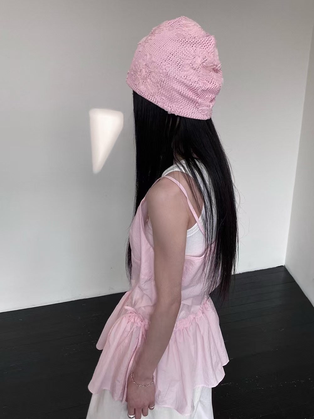 花朵鈎織帽