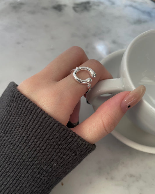 925 Silver C字戒指